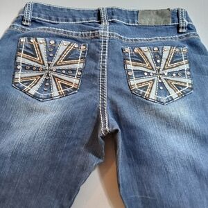 Soundgirl Embellished Pocket Boot Cut Jeans Juniors Size 11